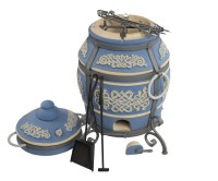 Тандыр &quot;Тамерлан&quot; (ЭКО-Тандыр), 27 см, морская волна